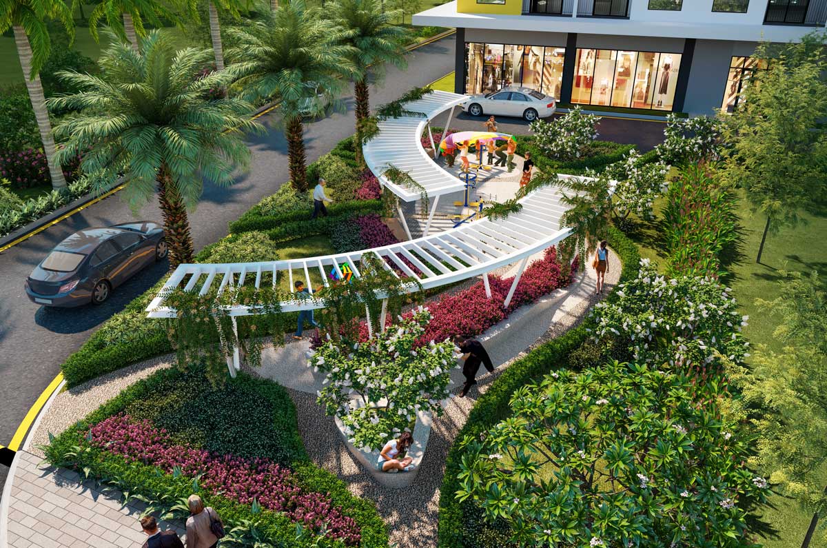 Cay xanh khu can ho Bcons City thap Green Topaz