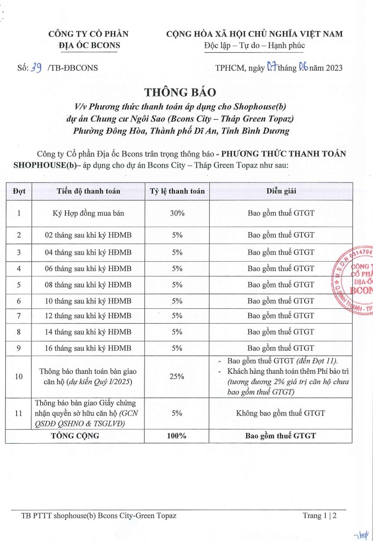 Bcons City Tháp Green Topaz 101 phuong thuc thanh toan shophouseb trang 1 bcons green topaz rotated