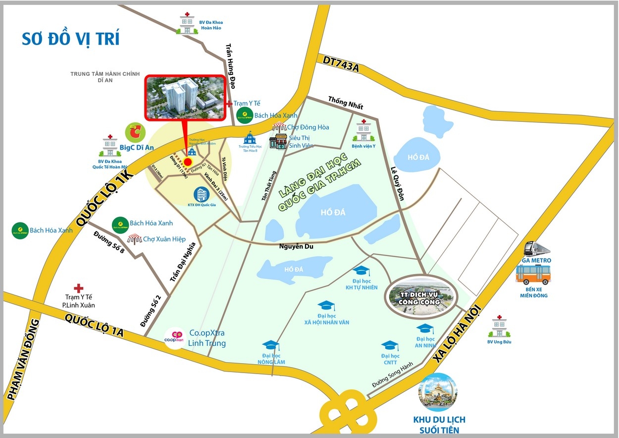 Vi Tri Du An Bcons Green View Bcons.net .vn Sơ đồ vị trí dự án Bcons Green View